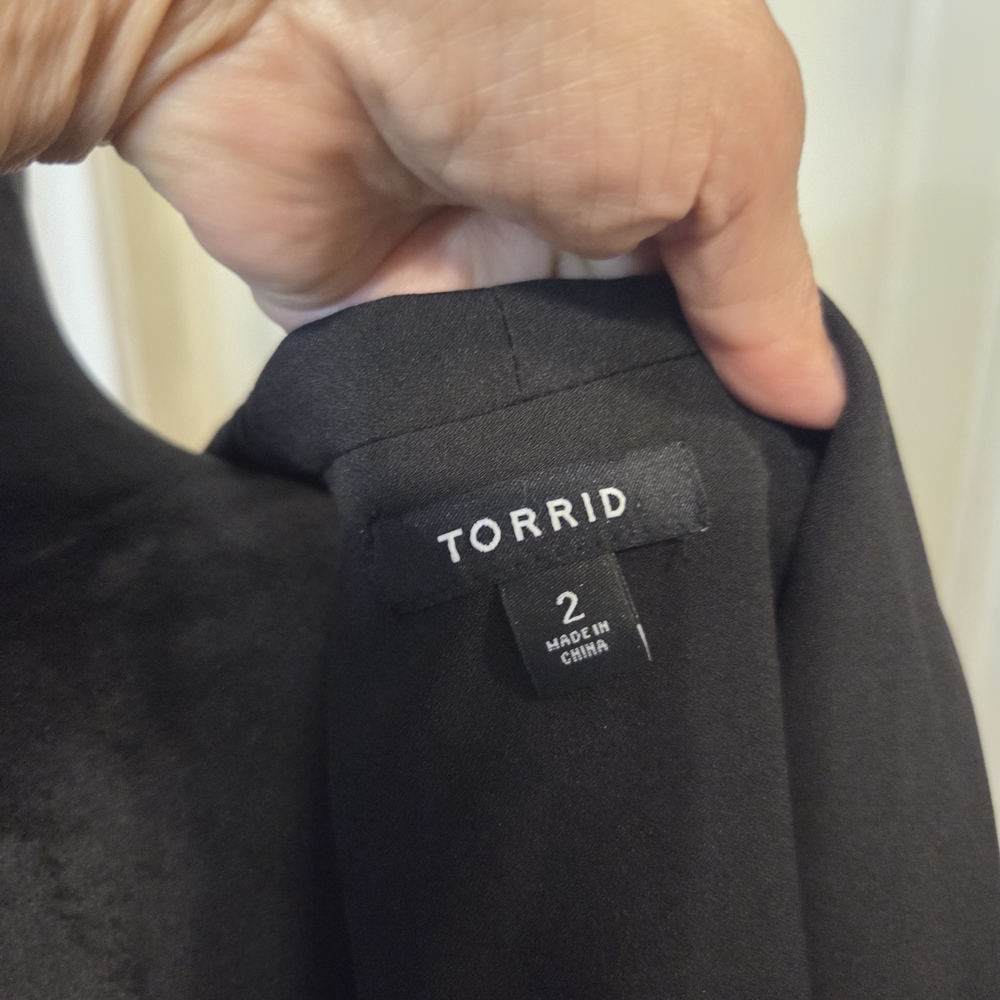Torrid Classic Black Jacket Woman's 2 Large Office Casual Lightweight - Picture 2 of 12